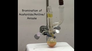 Bromination lab Acetanilide brominationAniline brominationAnisole bromination [upl. by Cinelli471]