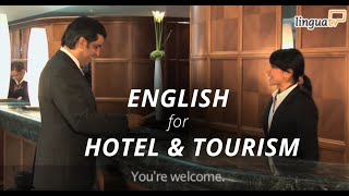 Learn English for Hotel and Tourism quotChecking into a hotelquot  English course by LinguaTV [upl. by Clemmie]