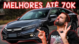 OS MELHORES CARROS USADOS ATÉ 70 MIL REAIS  Honda Civic e muitos outros Carro Chefe [upl. by Nerreg]