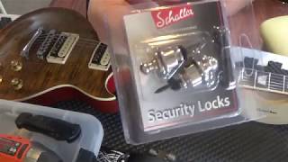 Install Schaller Strap locks on the Harley Benton [upl. by Oakes]