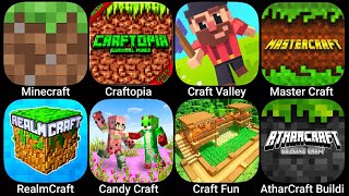 Minecraft Craftopia Craft Valley Master Craft RealmCraft Candy Craft Craft Fun Atharcraft [upl. by Nimad958]