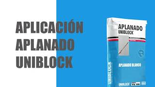 Aplicación de Aplanado Uniblock 30 [upl. by Minnaminnie]