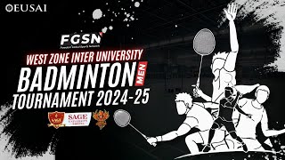 MBM UNI JODHPUR VS UNI OF KOTA  WEST ZONE INTER UNIVERSITY MEN BADMINTON TOURNAMENT2024 [upl. by Bartholemy]