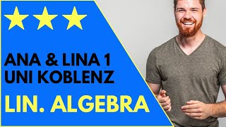 Livestream zu Lineare Algebra Altklausur Analysis und Lineare Algebra Teil 2 Uni KoblenzLandau [upl. by Lacsap]