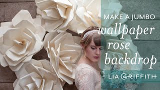 How To Make A Flower Backdrop from Wallpaper [upl. by Deidre]