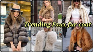 Cozy amp Comfy Faux Fur Coat designs Trendy Winter Faux fur coat styling Outfit Faux fur coat trend [upl. by Che]