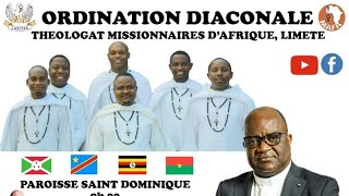 ORDINATION DIACONALE DES MISSIONNAIRES DAFRIQUE LIMETE [upl. by Alaham793]