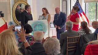 Francesca Casazza ICS Executive Director amp CEO receives the quotPremio Eccellenza 2024quot at Cafe Milano [upl. by Arrait]