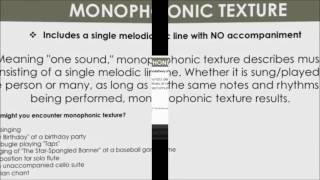 Monophonic and Polyphonic Music Examples [upl. by Refinnaej]