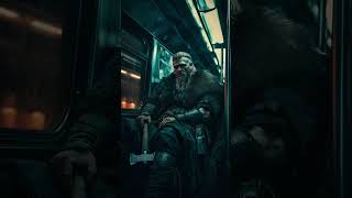 Norseman on Subway 🚊 Comment what you wanna see next ai aiart digitalart vikings animation [upl. by Droflim373]