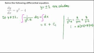 Separable differential equations example 811 [upl. by Kcirddec]