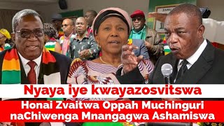 WATCH LIVE 🇿🇼 Zvaitwa Oppah Muchinguri naChiwenga Mnangagwa Ashamiswa 🎥 [upl. by Karoline]