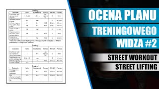 2 Ocena planu treningowego widza  Street Workout amp Street Lifting [upl. by Auburta464]