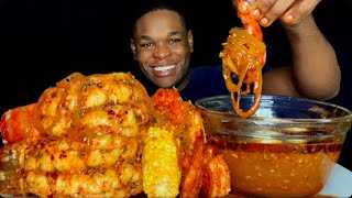 GIANT LOBSTER TAILS SEAFOOD BOIL MUKBANG  BOILED EGGS MUKBANG  HUGE SEAFOOD BOIL [upl. by Adair]