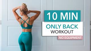 10 MIN ONLY BACK  Bodyweight Workout on the floor  maximum focus on back muscles I No Equipment [upl. by Avon]