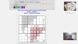 Clone Sudoku par Yosuke Imai WPF Sudoku Grand Prix 2022 round 1 problème 9 [upl. by Edrea614]