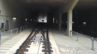 CFL Funicular ride going up at Kirchberg Station Luxembourg [upl. by Lorraine944]