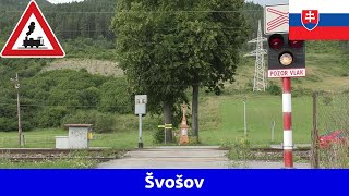 Železniční přejezdŽelezničné priecestie Švošov SK  1682023 [upl. by Elakram]