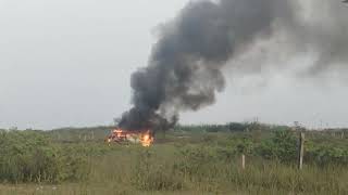 tata Tiago car fire accident fire subscribe reach share love viralvideo [upl. by Batha]