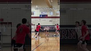 Crazy Rally but Crazier Point 👀 volleyball athlete funny [upl. by Castor]