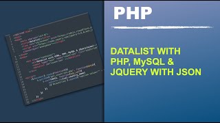 Datalist with PHP MySQL and jQuery [upl. by Pavla]