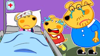 Labrador Dog Cartoon Labrador Please wake up and play with me  Sad Story Labrador Animation [upl. by Valley]