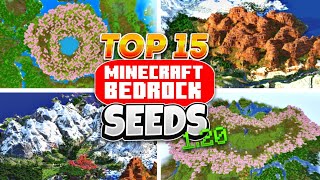 Top 15 BEST Seeds For Minecraft Bedrock 120 [upl. by Inglebert]