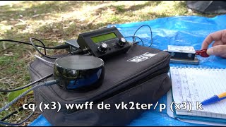 CW portable operation QRP  park activation WWFF  Wamberal Lagoon Nature Reserve VKFF2013 [upl. by Aix]