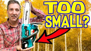 IS IT POWERFUL  Makita 10quot 18volt chainsaw XCU06  Review [upl. by Lakym381]