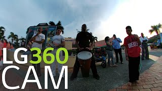 3D Spatial Audio  Capoeira Drum Rhythms 360 Video [upl. by Nytsirt]