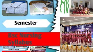 Bsc Nursing Syllabus 2025 Semester wise up bsc nursing syllabus kya hai [upl. by Nelloc411]