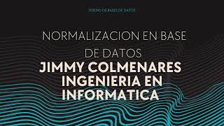 Normalización BASE DE DATOS [upl. by Cavit]