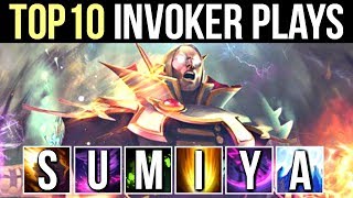 TOP 10 MOST EPIC INVOKER PLAYS by SumiYa Best Invoker Moments WTF Dota 2 [upl. by Eltsirc231]