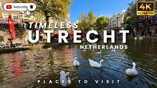 Explore Utrecht  A Captivating 4K Walking Tour of History and Charm [upl. by Millda731]