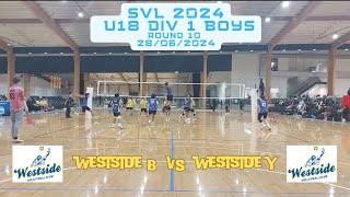 SVL 2024 Round 10  Boys U18 Div 1  Westside Blue vs Westside Yellow  280624 [upl. by Luhar]