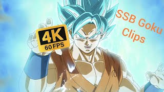 SSB Goku Clips for Edits 4K 60FPS  Dragon Ball Z Resurrection F [upl. by Madalena943]