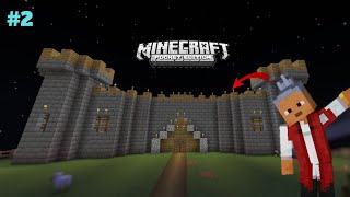 FINALLY I BUILT MY CASTLE  MINECRAFT PE GAMEPLAY2 [upl. by Aneen]