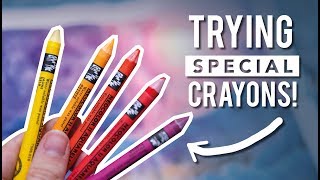 CRAYONS OR WATERCOLOR Testing Water Soluble Crayons [upl. by Suivat]