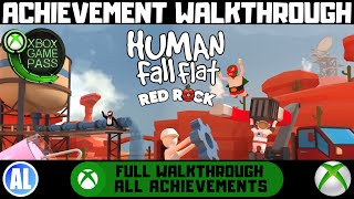 Human Fall Flat  Red Rock Level Xbox Achievement Walkthrough  Xbox Game Pass [upl. by Hatcher]