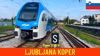 Cab ride LjubljanaKoper Slovenian Railway train drivers view in 4K [upl. by Akcinehs]