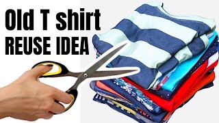 DIY idea From Old Tshirt  Recycle Idea From Old Tshirt  By Hand made Ideas [upl. by Adniral566]