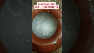 reaction with CaO  H2O→CaOH2 trending shorts chemistry lover educational ytshort [upl. by Gervase]