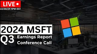 LIVE Microsoft Earnings Call 2024  Financial Results amp Market Reaction  Will MSFT Hit New Highs [upl. by Attelrahc]