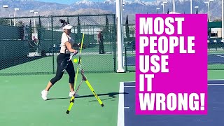 Improving With The Topspin Pro Tennis Training Aid [upl. by Nnaylime]