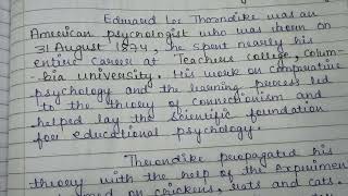 INTRODUCTION TO THORNDIKE THEORY  SR THEORY  TRIAL AND ERROR THEORY [upl. by Westphal]