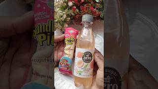 Marshmallow sandwich pic papar Boat zero sparkling water popsicle viralvideo popsicle [upl. by Adnola]