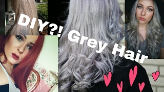 DIY Graue Haare Grey Hair Von Rot auf Grau färben [upl. by Ayekram188]