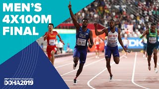 Mens 4x100m Relay Final  World Athletics Championships Doha 2019 [upl. by Papst]