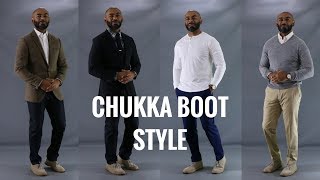 How To Style Chukka BootsHow To Wear Clarks Desert Boots [upl. by Asselam244]