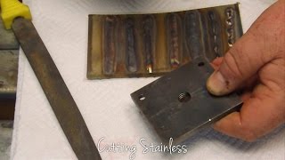 Cutting stainless vs mild steel [upl. by Anaik]